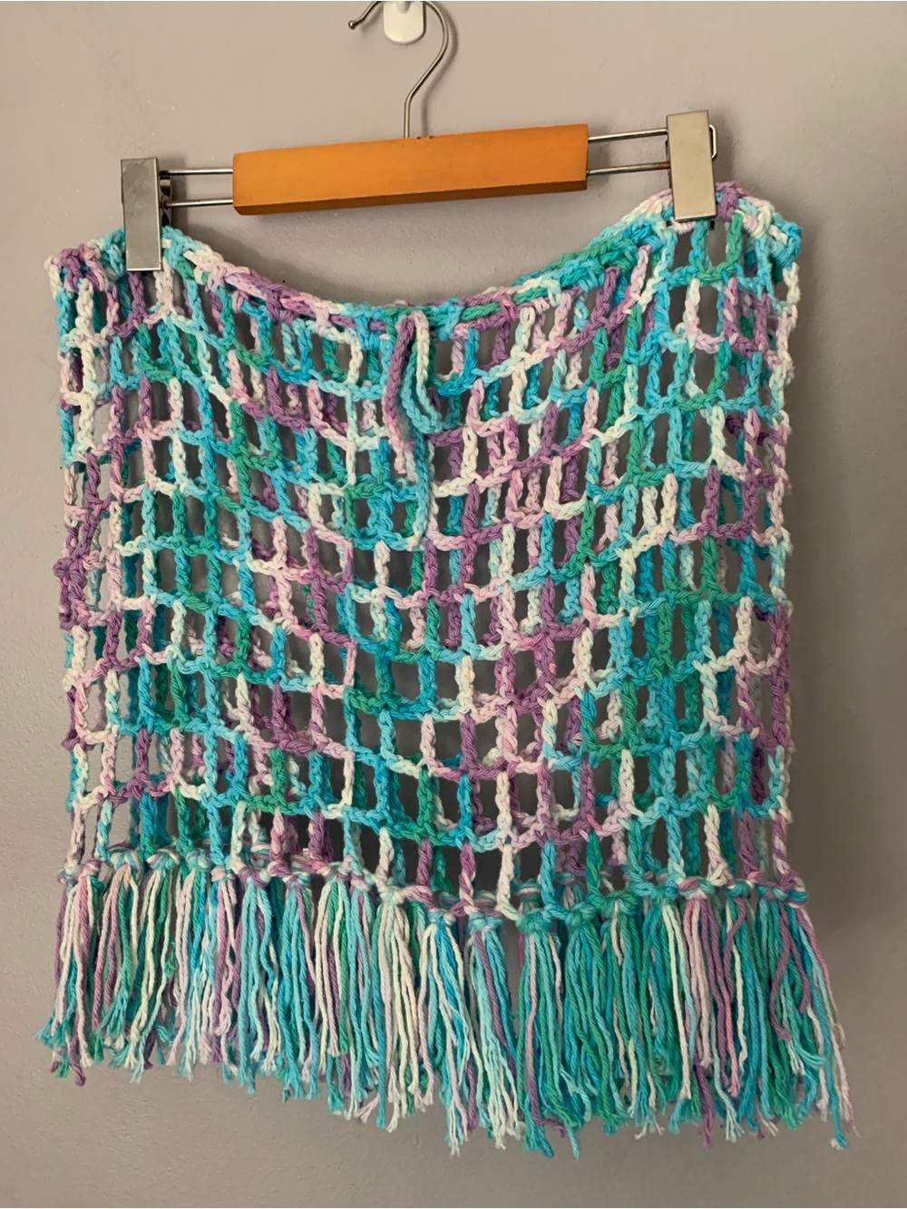 Handmade Crochet Fringe Skirt Swimsuit Coverup
